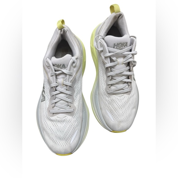 Hoka Shoes - Hoka White and Light Yellow Athletic Shoes